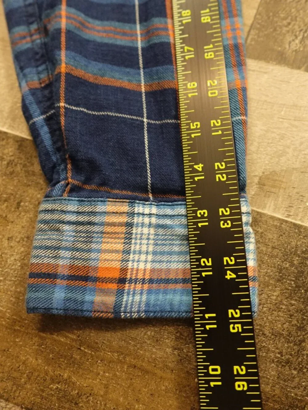 Levi’s Western Plaid Pearl Snap Shirt Men’s Large Blue Orange Cowboy